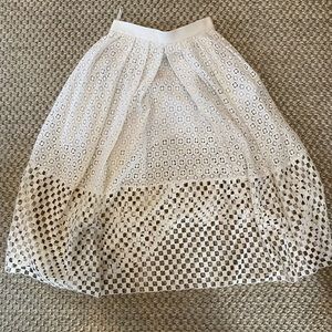 Tibi Sonora eyelit skirt